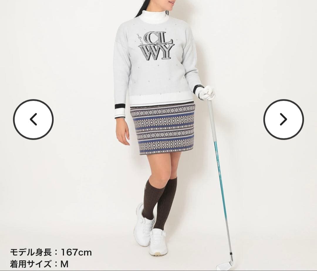 クルーネックストーン付きニット