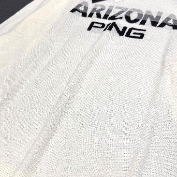新品 ピン ゴルフ ARIZONA ジャカード セーター オフホワイト LL