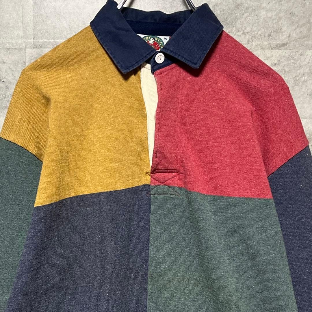90s XL BARBARIAN バーバリアン ラガーシャツ マルチカラー