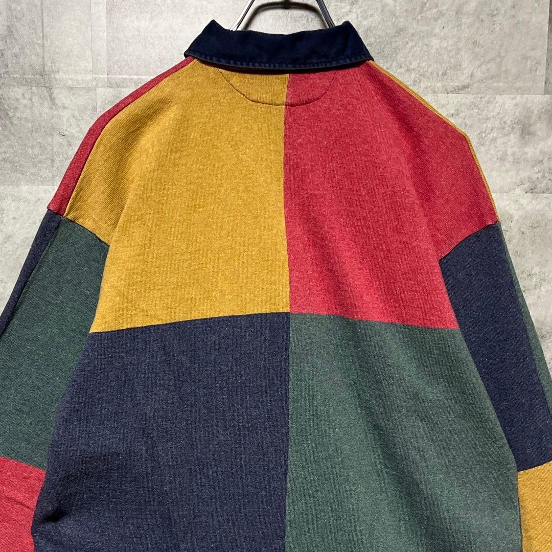 90s XL BARBARIAN バーバリアン ラガーシャツ マルチカラー