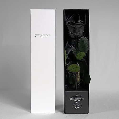 一輪薔薇 プリザーブドフラワー ダイヤモンドローズ レザーブラック Rose