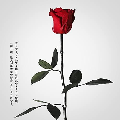 一輪薔薇 プリザーブドフラワー ダイヤモンドローズ レザーブラック Rose
