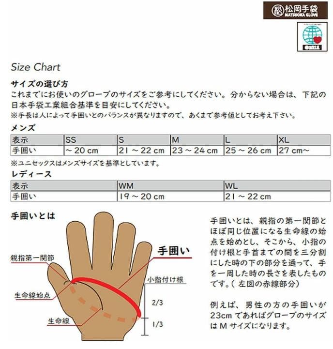 新品未使用　松岡手袋 ベージュ ミトン型グローブ　サイズL