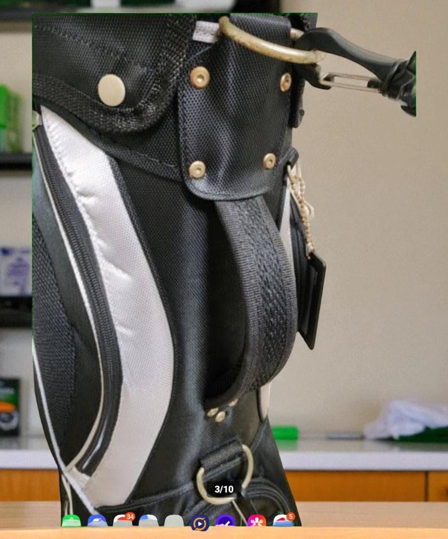 送料無料/超美品　Mizuno T-ZOID キャディバッグ ブラック/シルバー