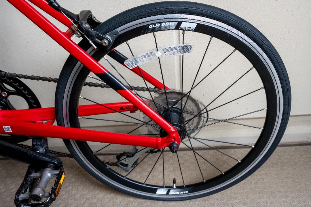 [中古][手渡希望]GIANT IDIOM2 折りたたみ自転車 赤 6段変速