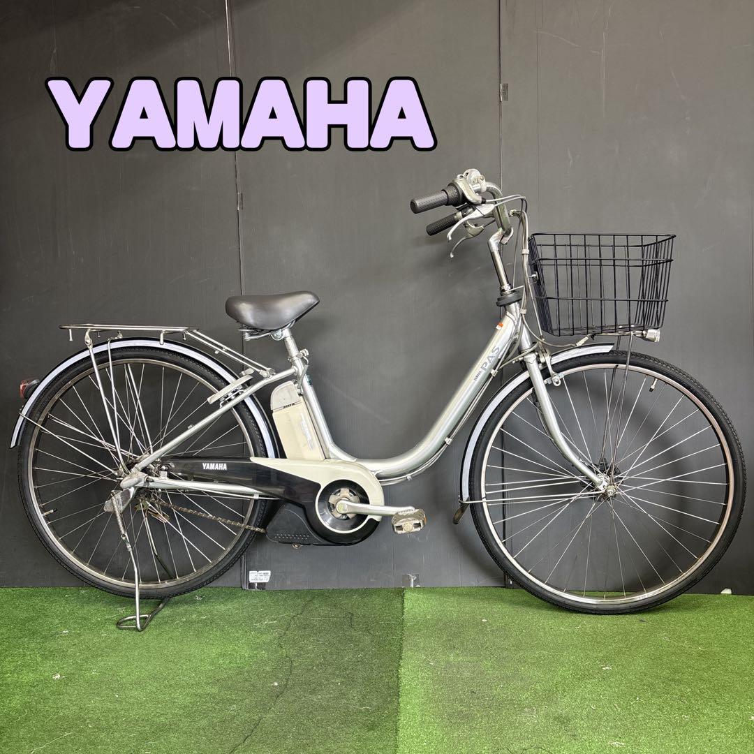 電動自転車 YAMAHA PAS Li-ion シルバー　74⚫️