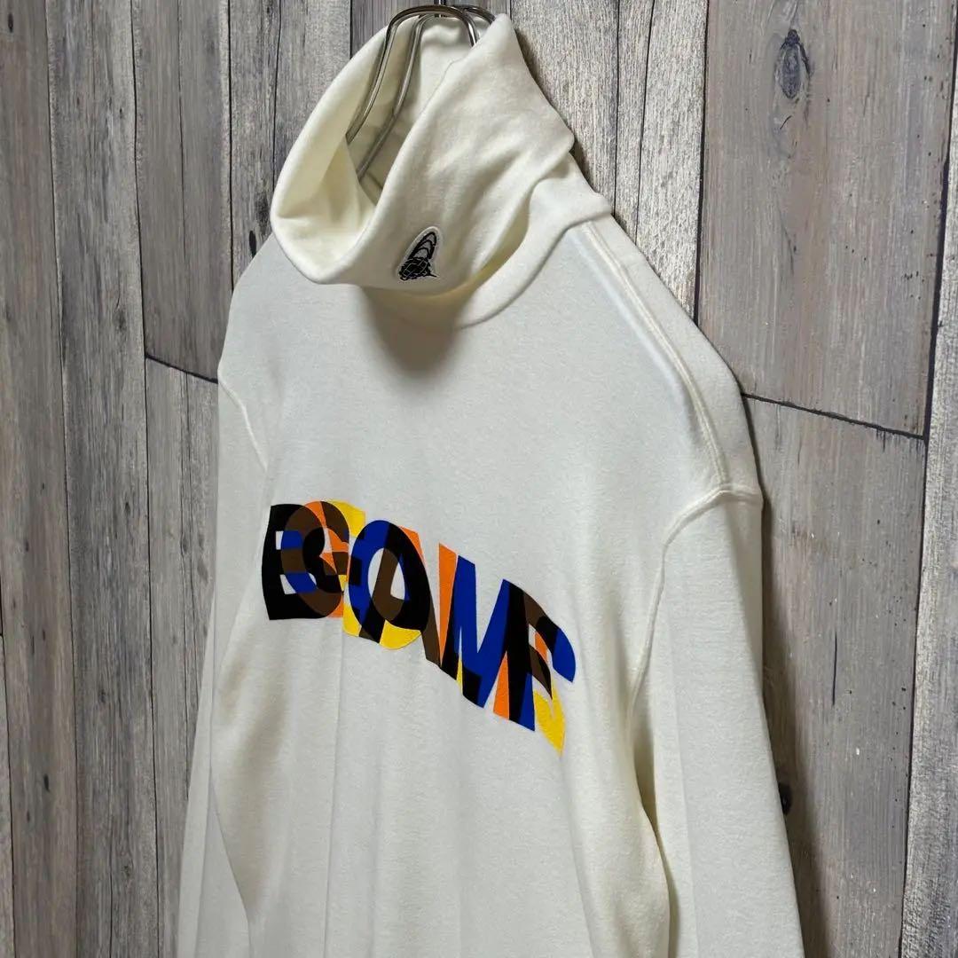 ビームス　BEAMS GOLF タートルネック　長袖　ビックロゴ　ホワイト