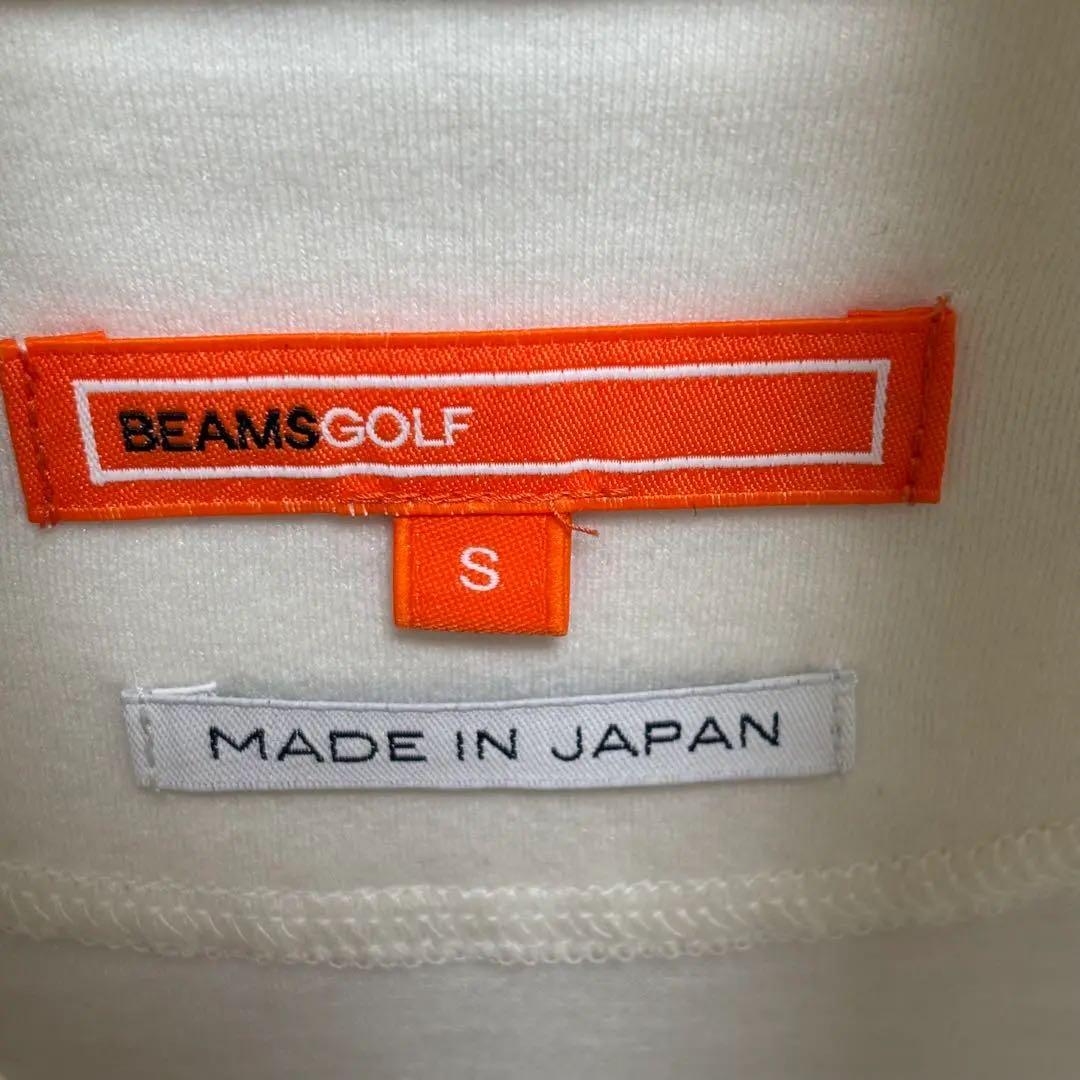 ビームス　BEAMS GOLF タートルネック　長袖　ビックロゴ　ホワイト