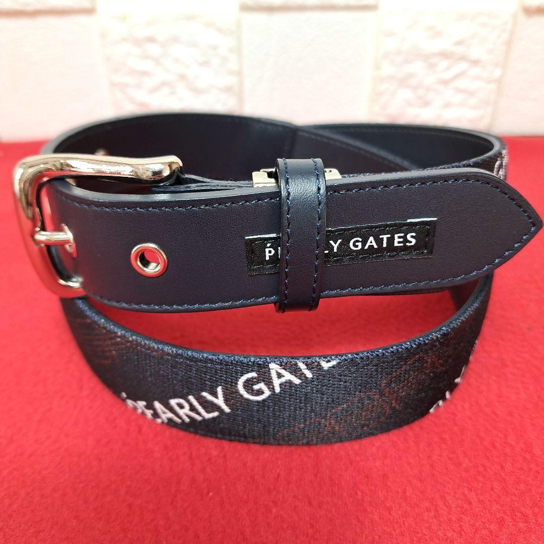 PEARLY GATES GOLF ユニセックス ベルト 連続文字柄デザイン