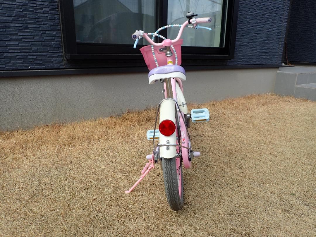 アイデス　プリンセス ゆめラブS　16インチ　幼児用自転車　補助輪付　引取限定