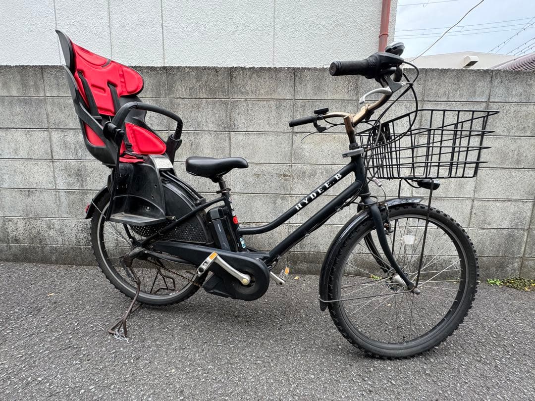 「送料込み」電動アシスト自転車 チャイルドシート付き ブラック　hydee.b