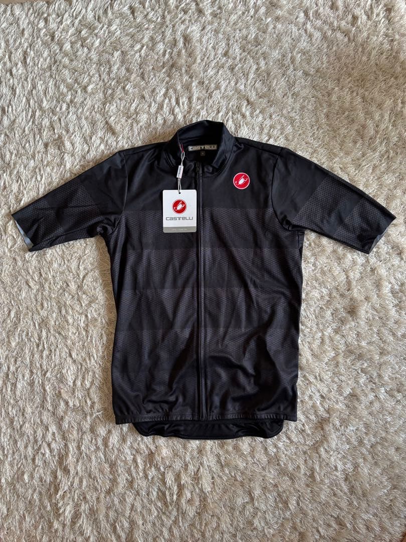 【新品、未使用】Castelli カステリ　ブラック 半袖ジャージ　Sサイズ