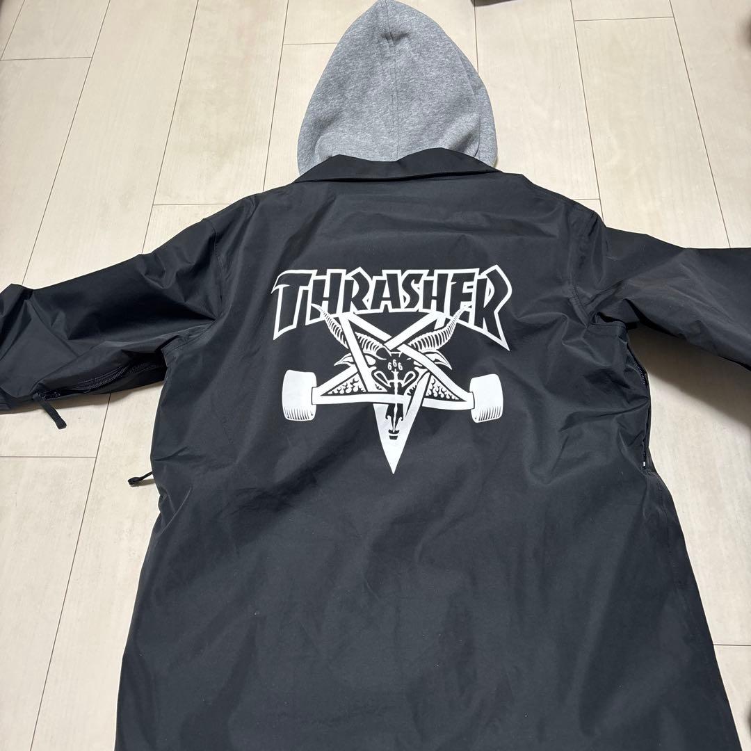 THRASHER フード付きジャケット ブラック
