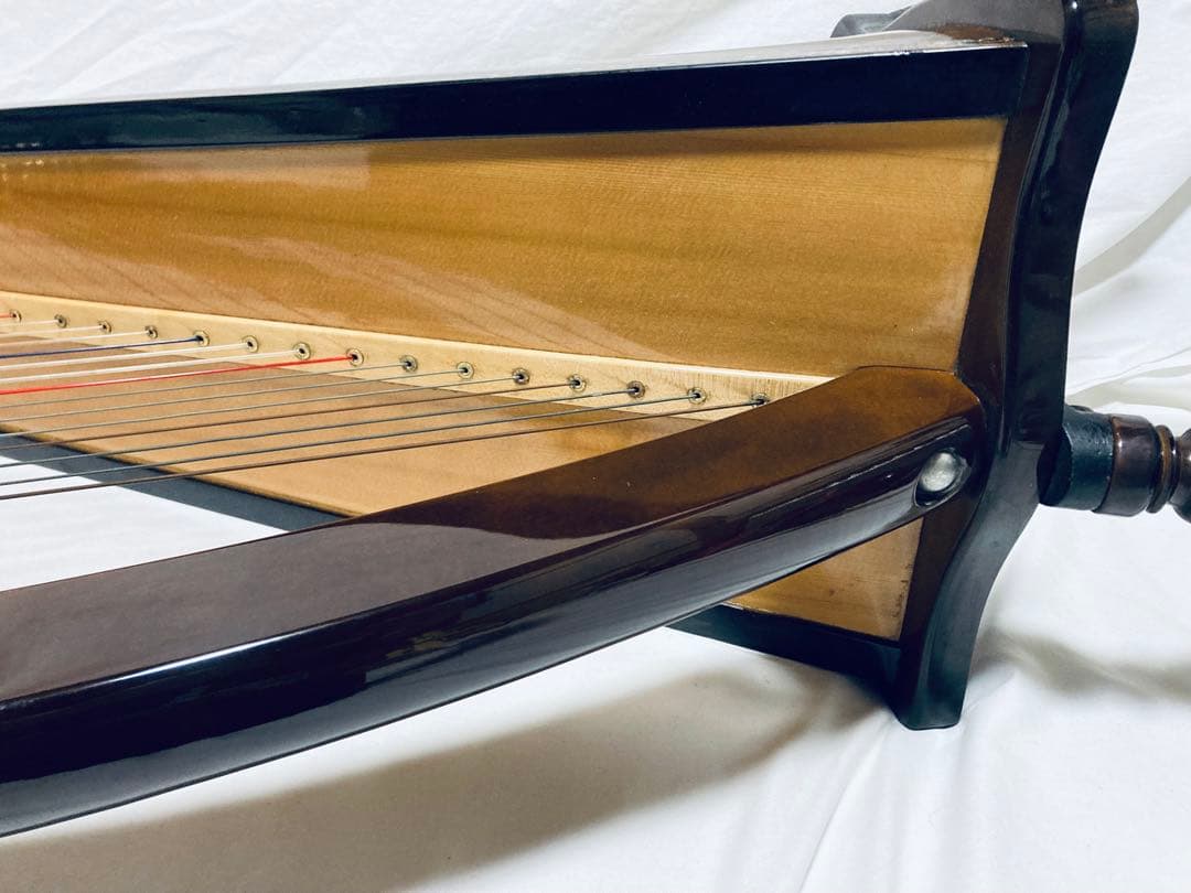 青山ハープ 34弦 130B 弦楽器 脚付 チューニングキー付 動作確認済