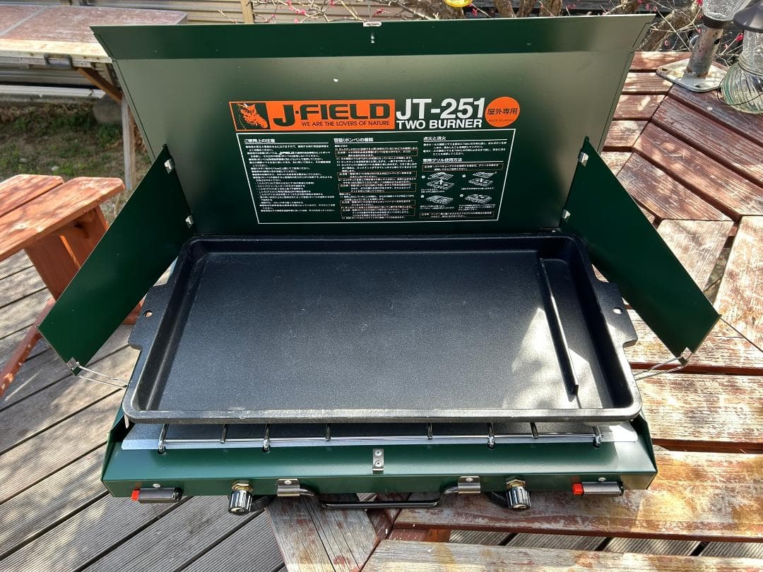 J-FIELD JT-251 ツーバーナーコンロ＋象印グリルプレート