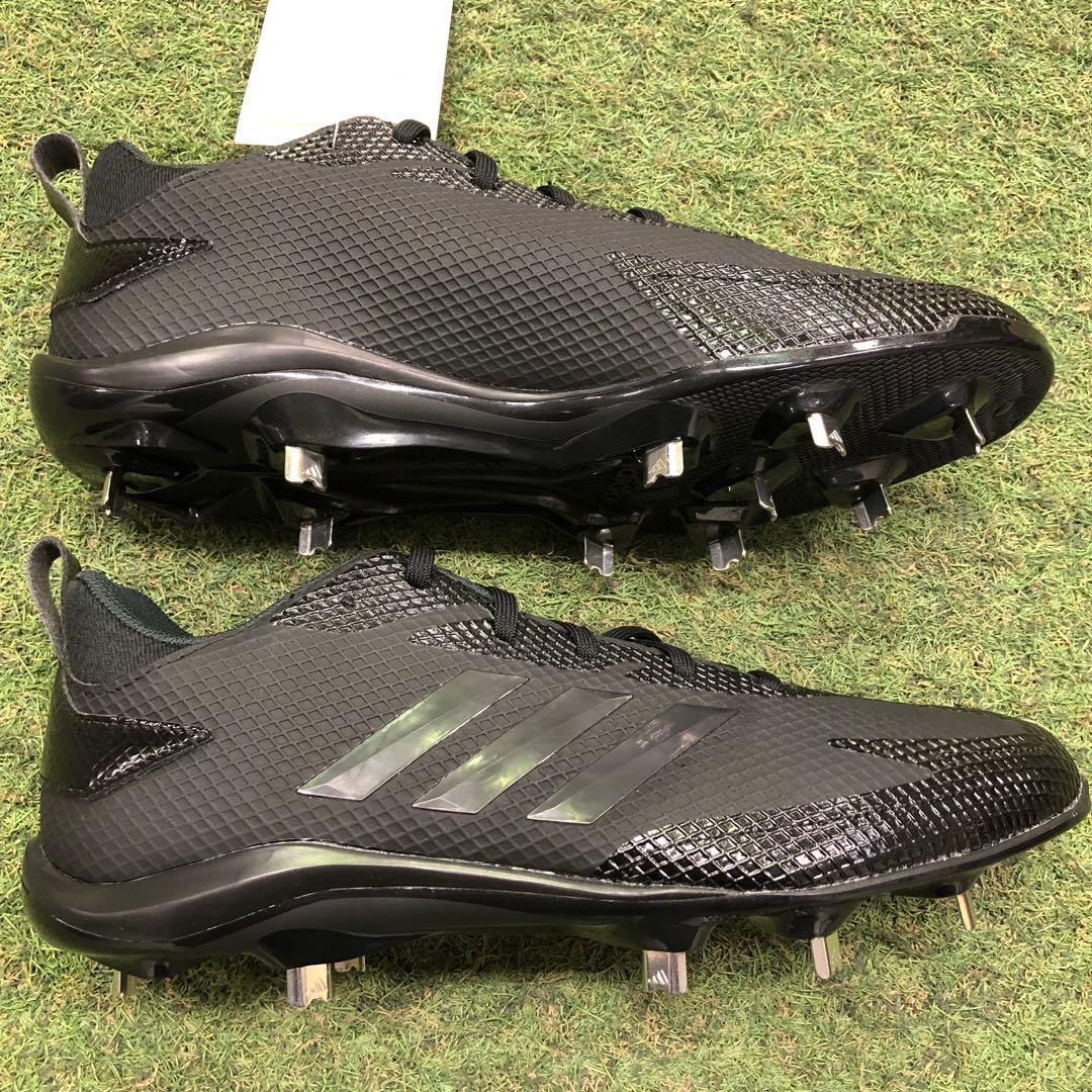 adidas 野球スパイク　金属　ブラック　27.0cm
