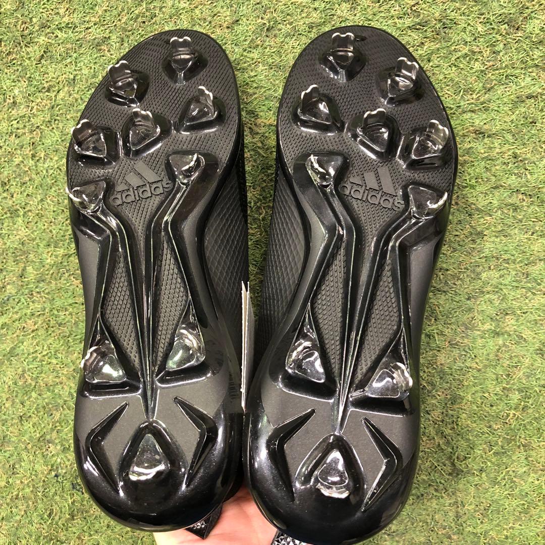 adidas 野球スパイク　金属　ブラック　27.0cm