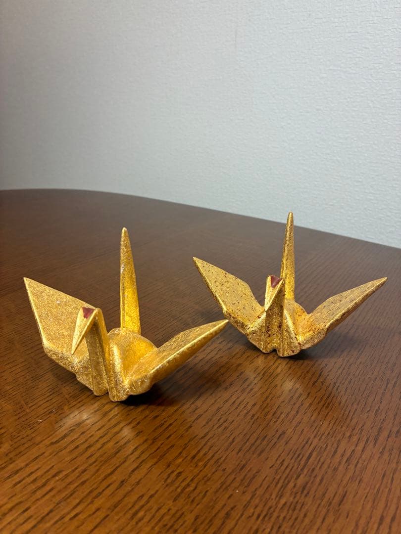 澤村陶哉造　金砂子　折鶴　紅白