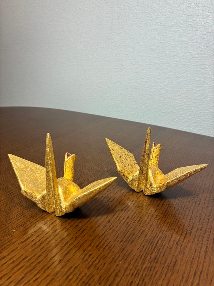 澤村陶哉造　金砂子　折鶴　紅白