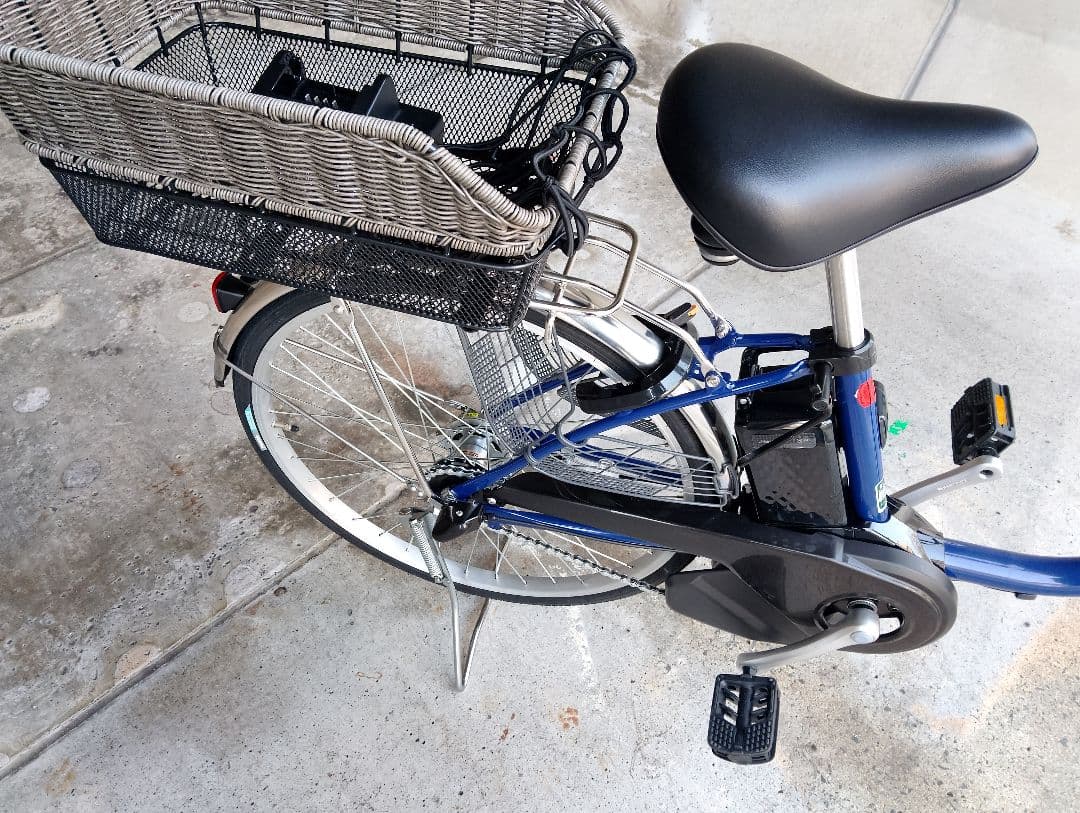 青 電動アシスト自転車 シティタイプ。大阪府阪南市引き取り条件