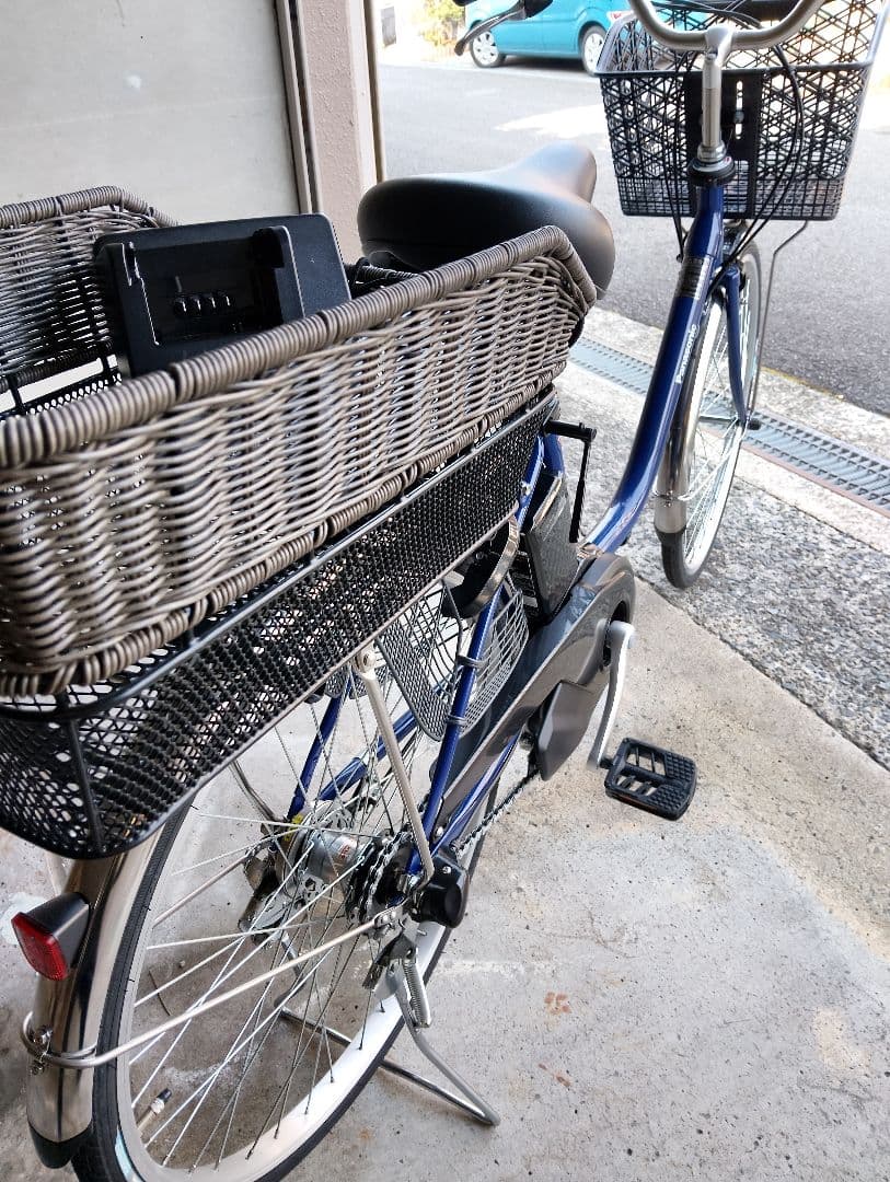 青 電動アシスト自転車 シティタイプ。大阪府阪南市引き取り条件