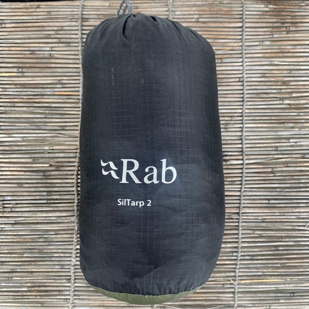 【美品】Rab SilTarp 2 軽量タープ オリーブ ガイライン4本自在付き