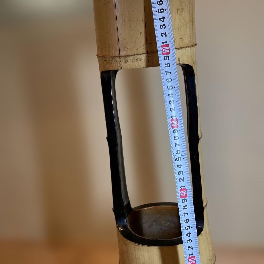 特大 年代物 根付竹製花生け
