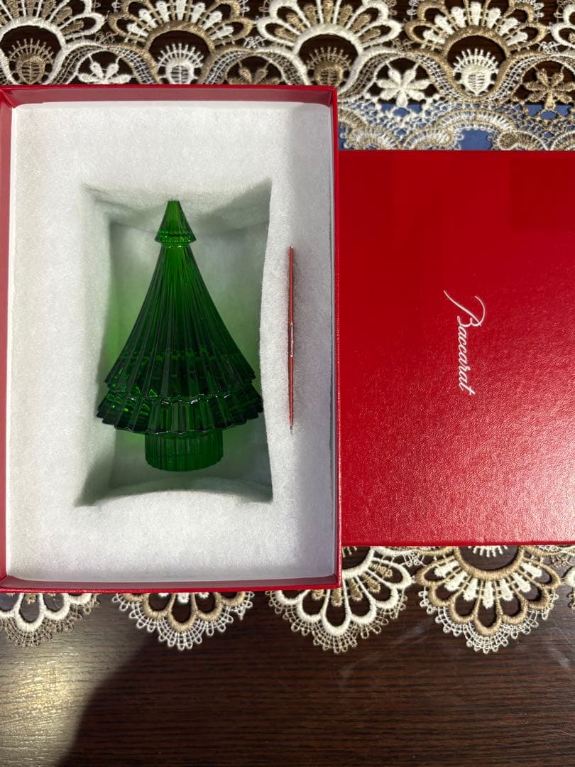 Baccarat バカラ　クリスマスツリー フランス ノエル　グリーン