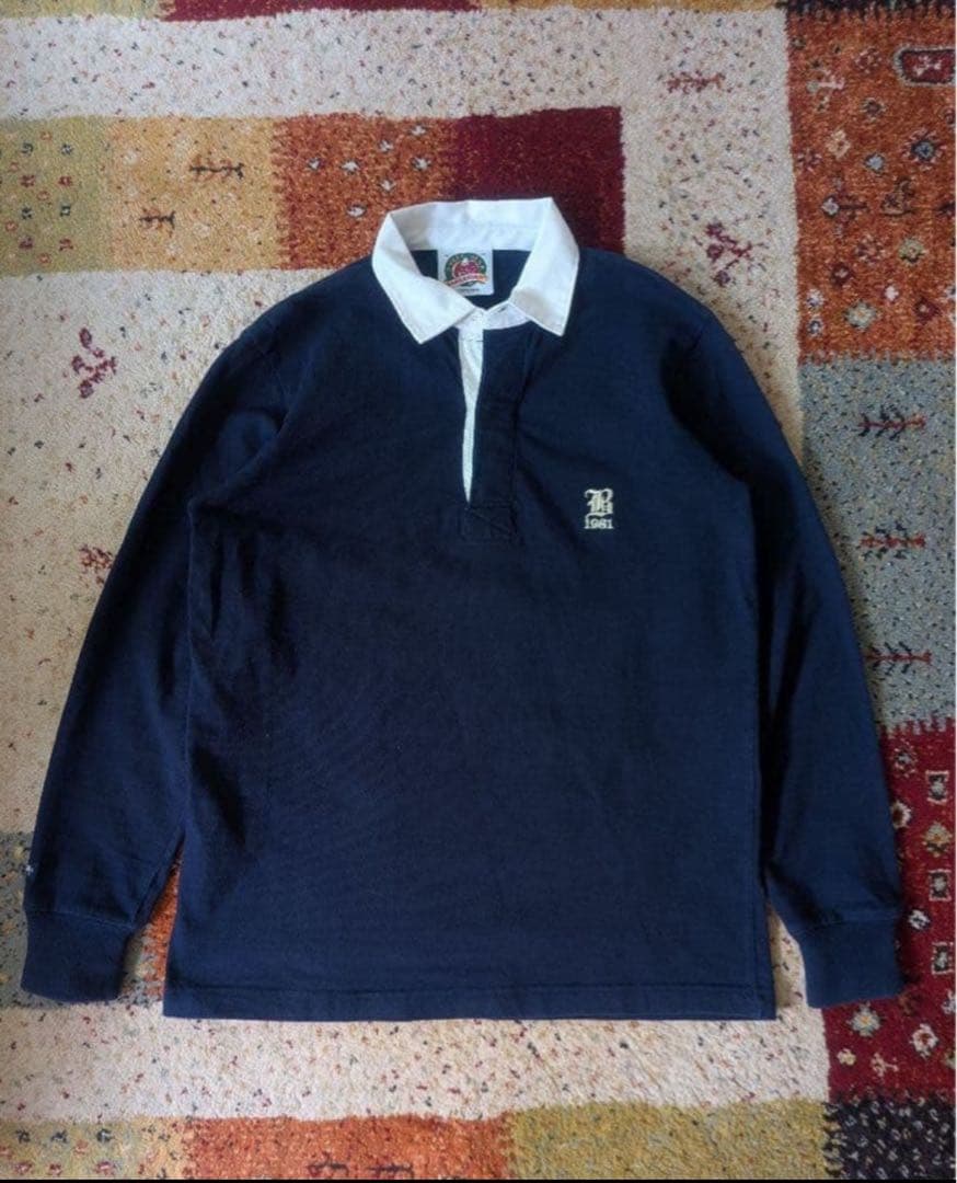 BARBARIAN ネイビー ラガーシャツ RUGBY shirt
