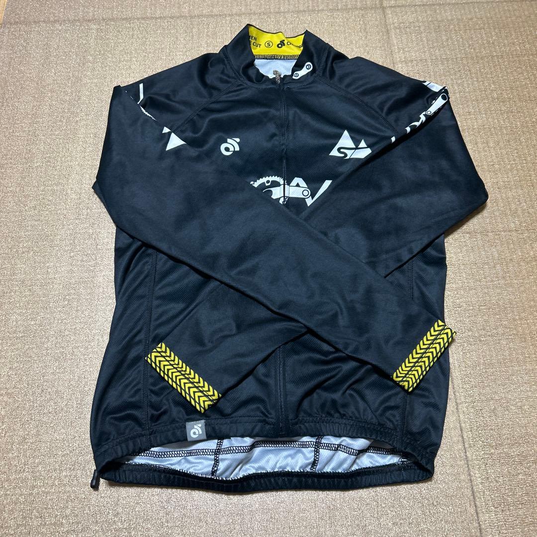 チャンピオンシステム　オリジナルデザインサイクルジャージ 半袖 黒 ロゴ入り