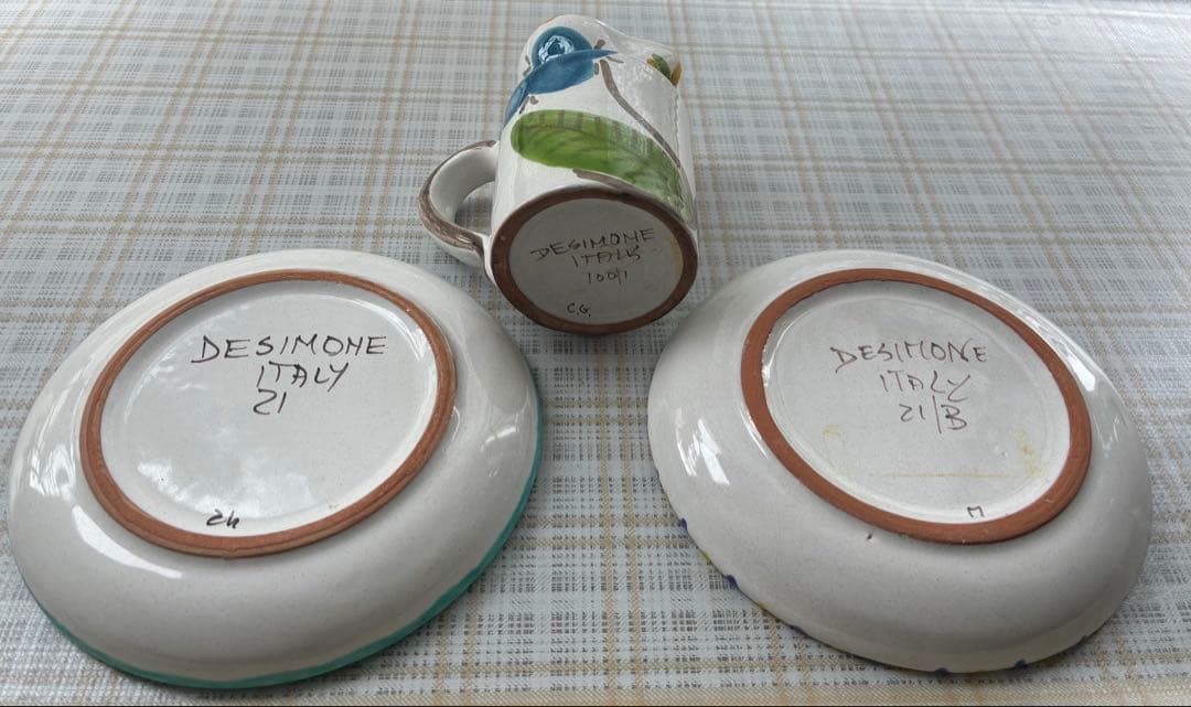 DESIMONE デシモーネ アートプレート2点+ベース1点セット