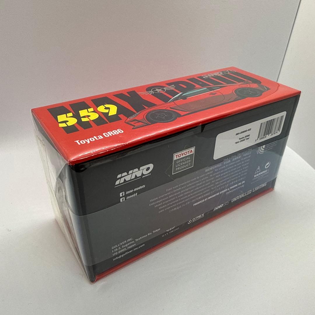 inno64 1/64トヨタ GR86 MAX ORIDO red 織戸学