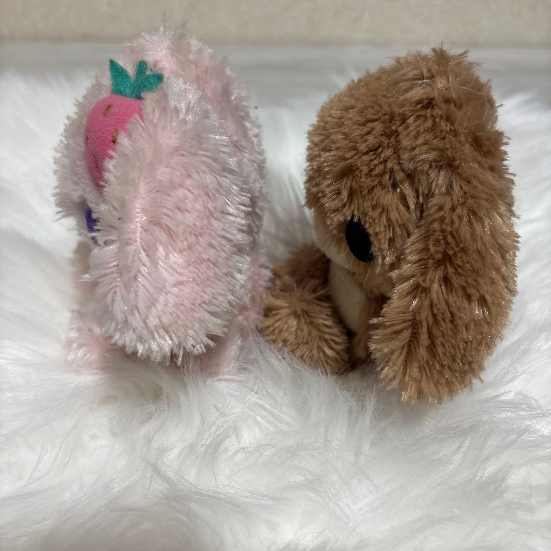【激レア】シュガーバニーズフレンドうなずきぬいぐるみ くろうさ ストロベリーうさ