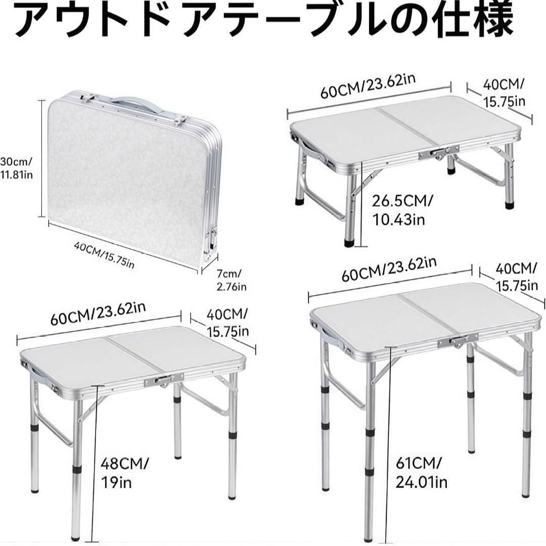 ❣️2点セット❣️キャンプテーブル アウトドア 茶 耐熱 コンパクト 防水