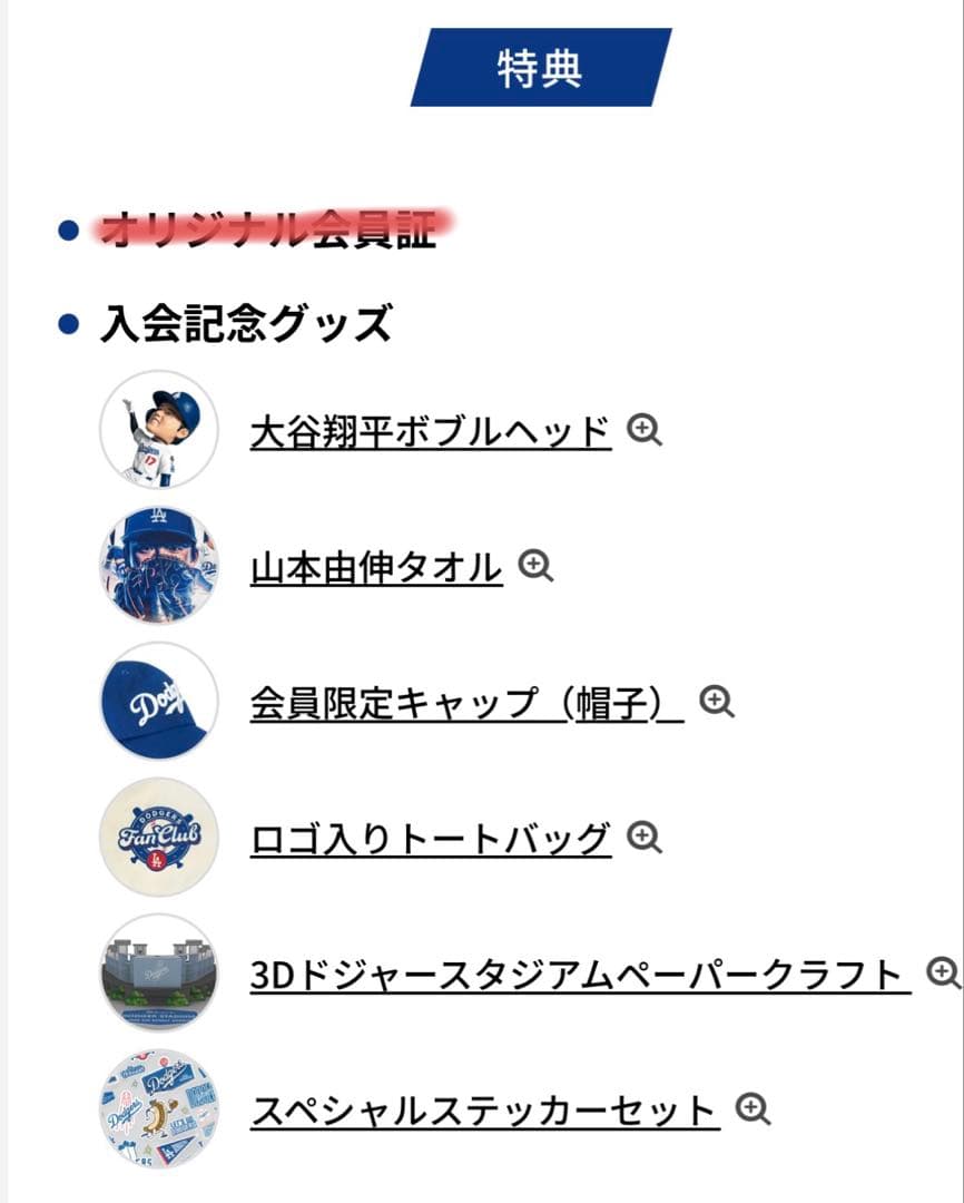 Dodgers Fan Club Box ドジャース ファンクラブ 大谷翔平