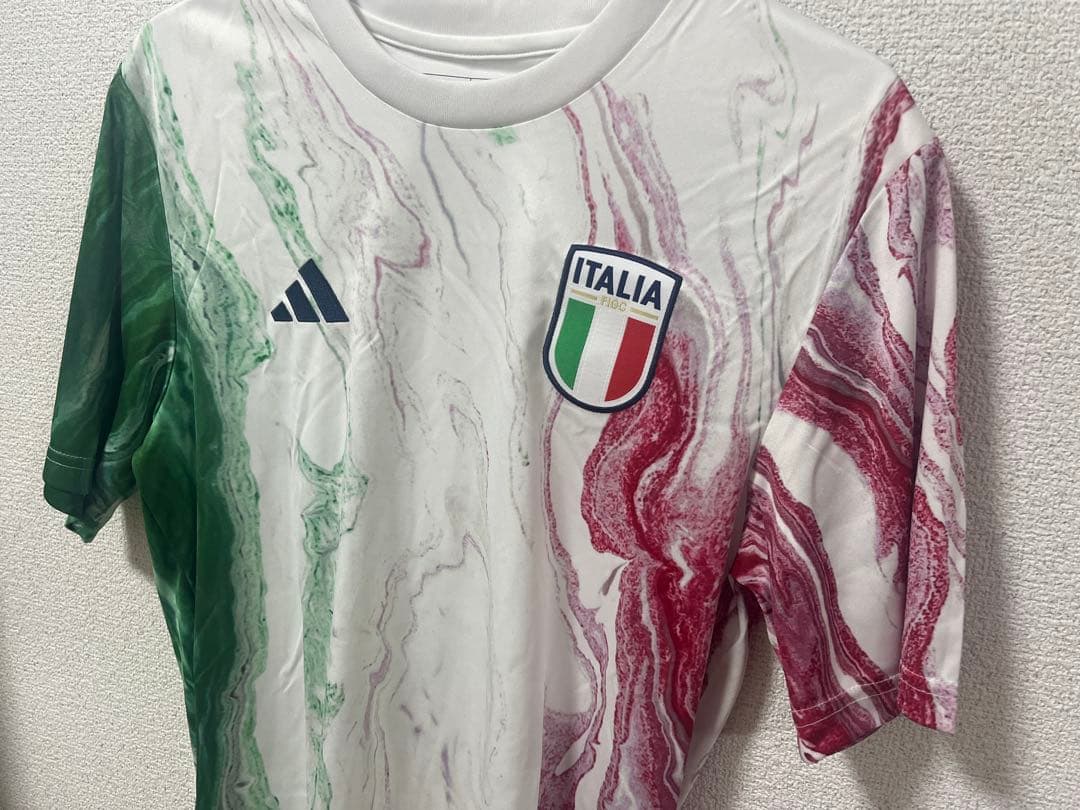adidas イタリア代表 マーブルシャツ　Lサイズ