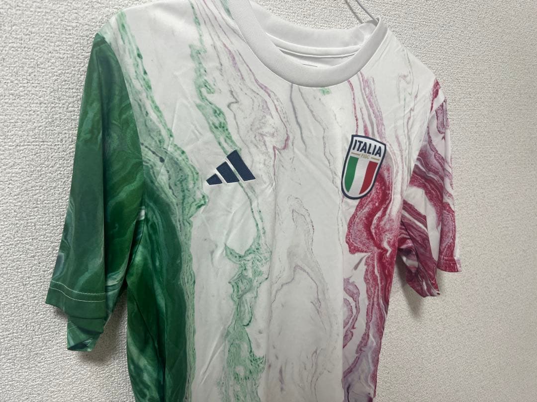 adidas イタリア代表 マーブルシャツ　Lサイズ