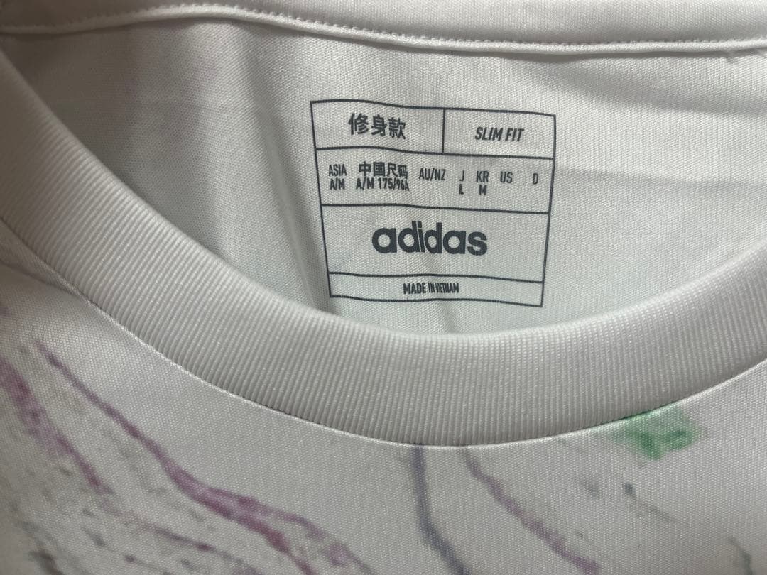 adidas イタリア代表 マーブルシャツ　Lサイズ