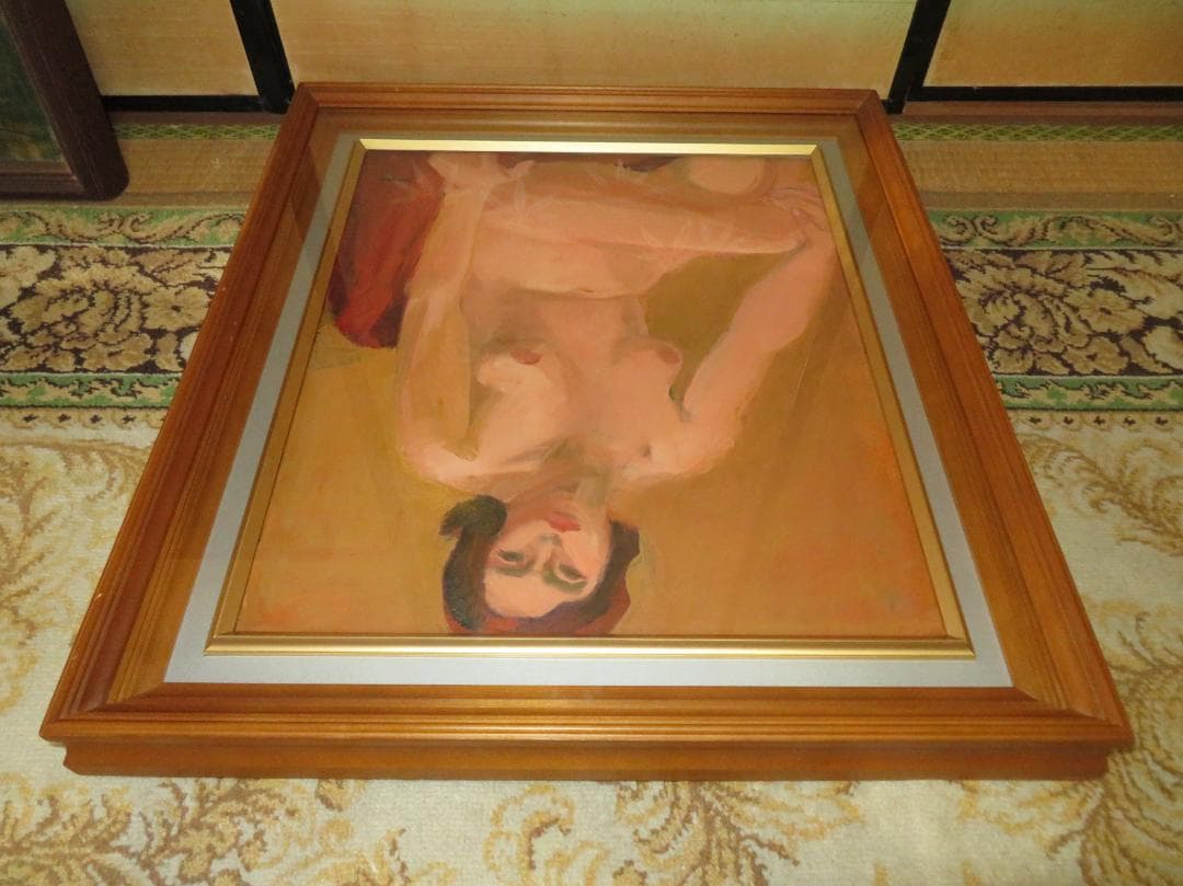 ◆　作者不詳　「裸婦」　油彩　F10号　◆