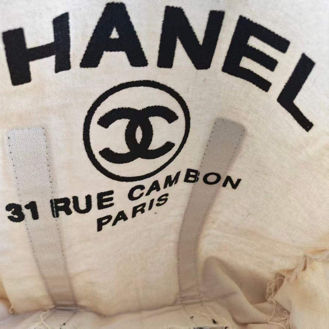 CHANEL ノベルティ ホワイト キャンバス トートバッグc1l