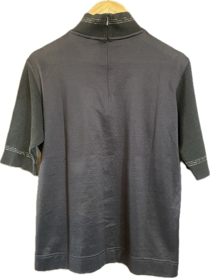 ジバンシーゴルフ　襟袖ニットTシャツ　焦茶