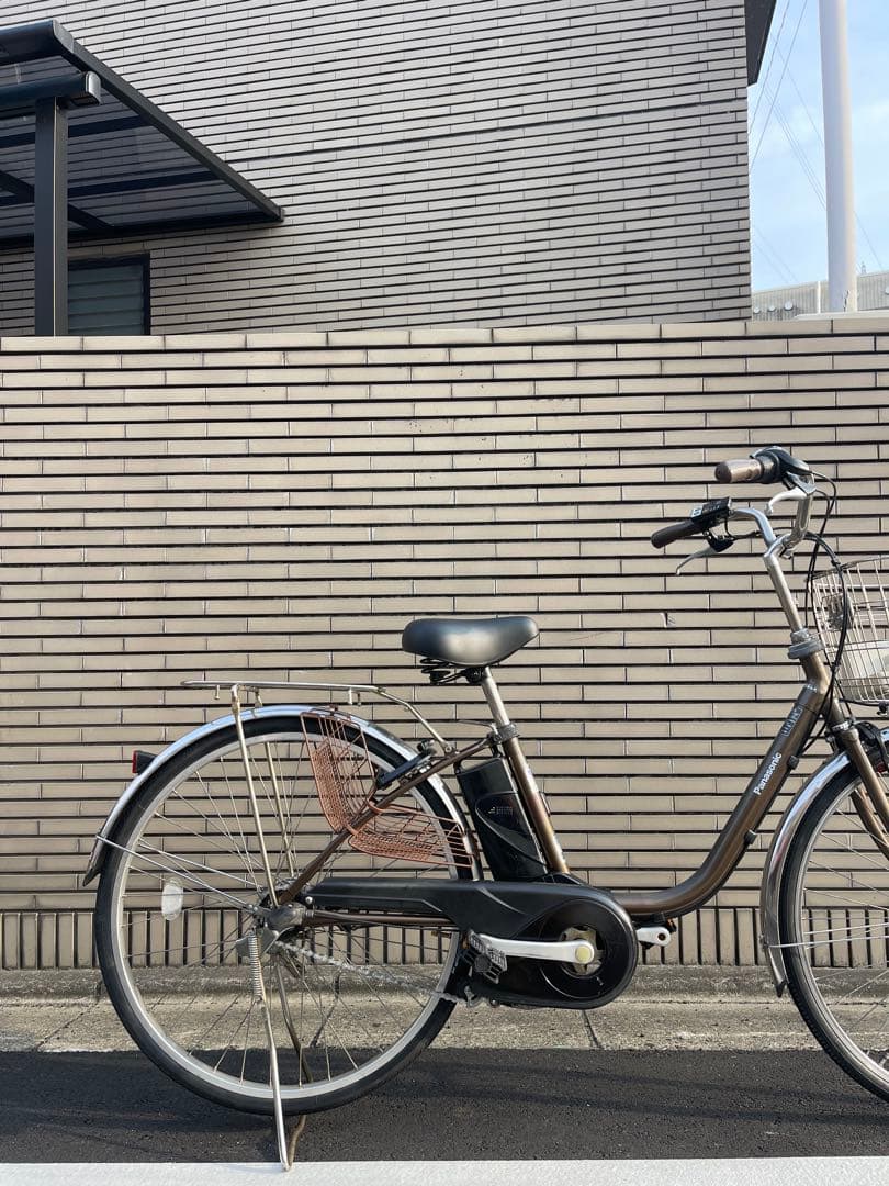 パナソニック電動アシスト自転車 ブラウン 前バスケット付き26CPNA37