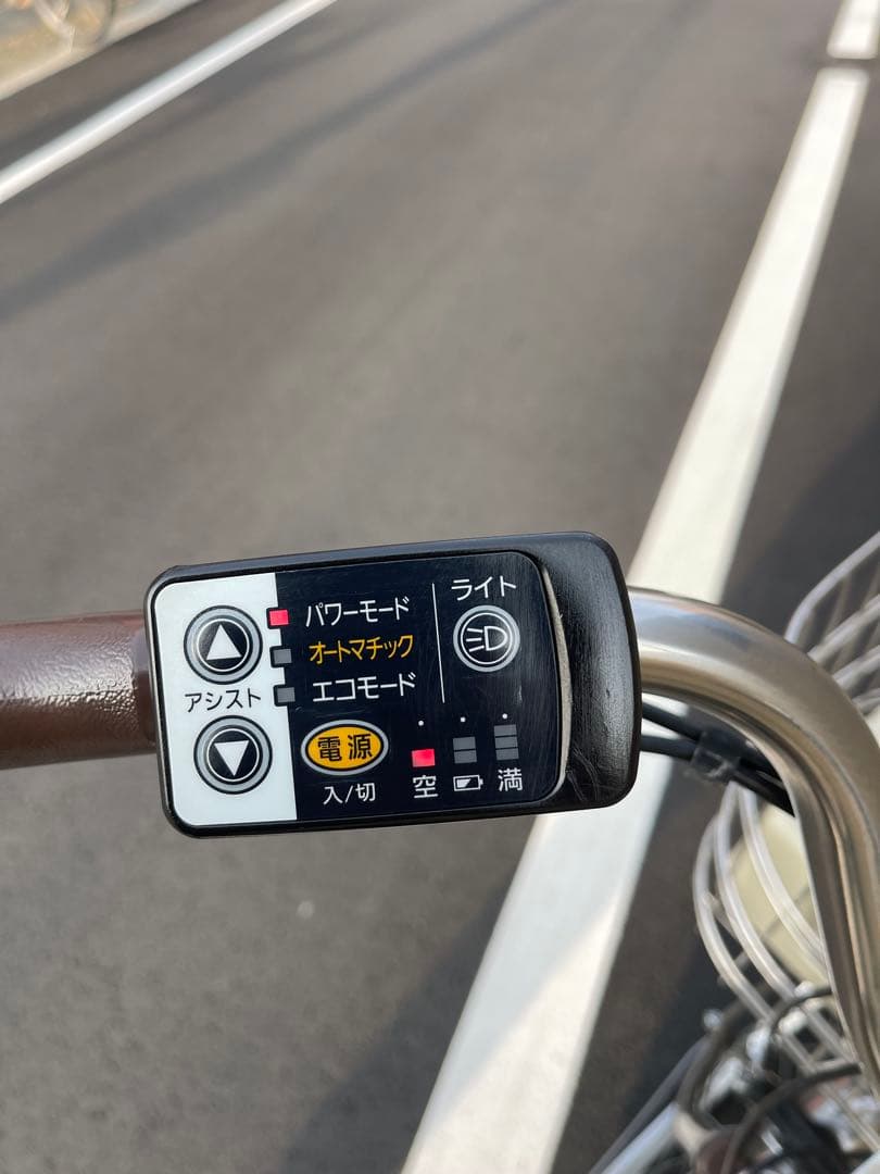 パナソニック電動アシスト自転車 ブラウン 前バスケット付き26CPNA37