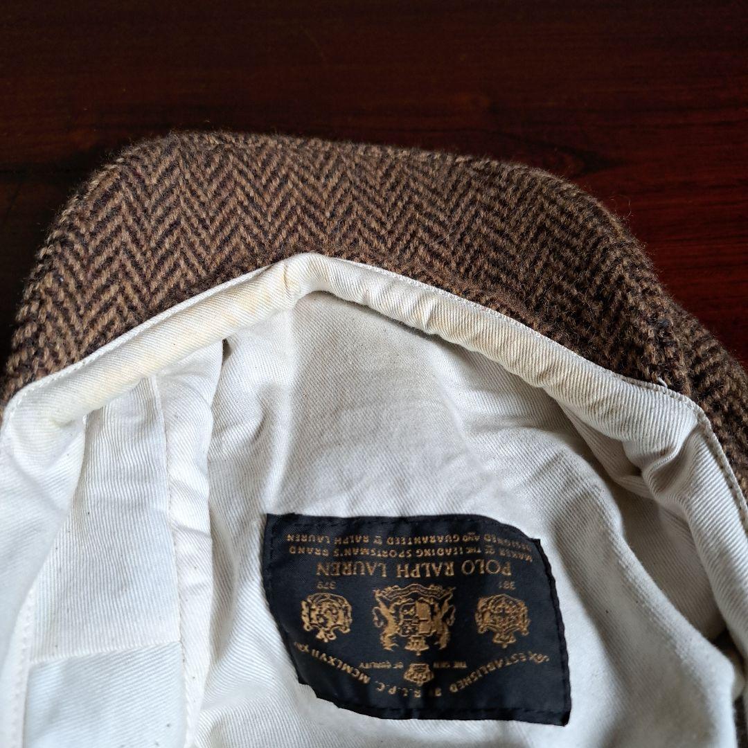 【wool100%×牛革】RALPH LAUREN　Polo メンズ　ハンチング