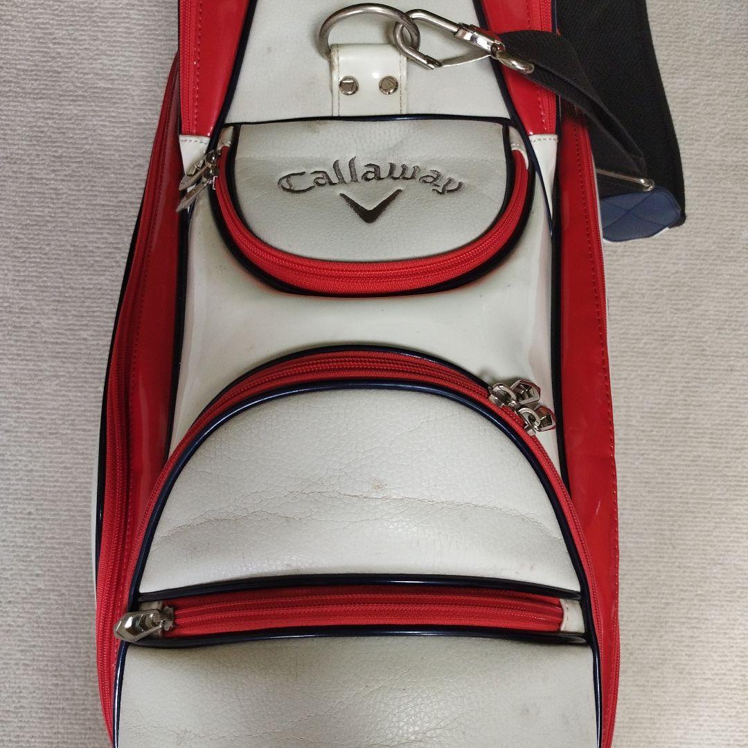 Callaway キャディバッグ ホワイト/レッド/ネイビー　フードなし