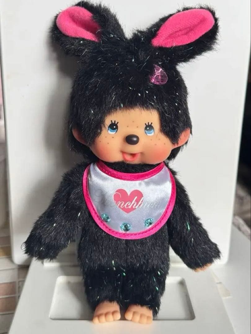Bunny Monchhichiモンチッチうさぎぬいぐるみ、キーチェーンSサイズ