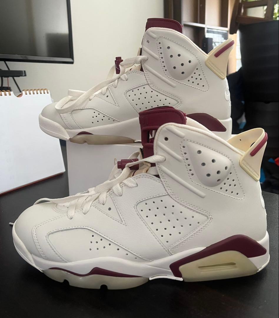 正規品Nike Air Jordan 6 ホワイト/バーガンディ