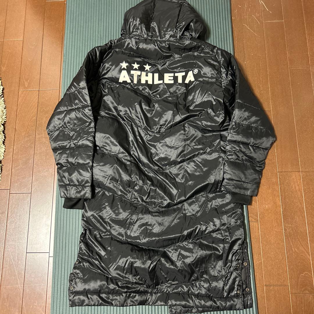 ATHLETA フード付き ブラックベンチコート140
