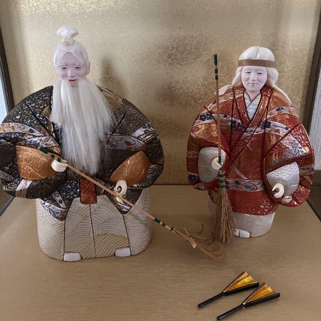 純金高砂 共白髪 縁起物 高砂人形