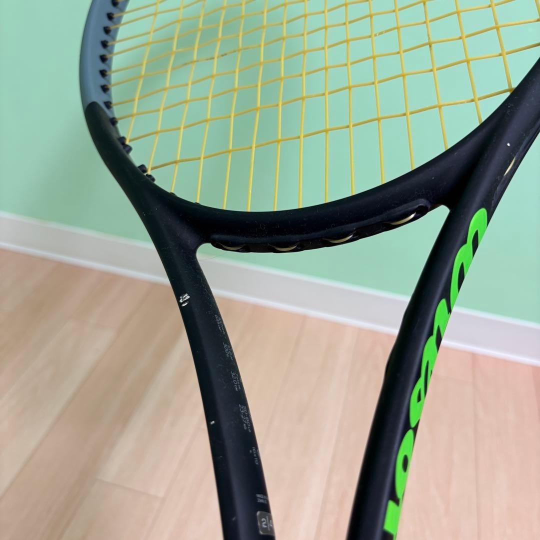 BLADE 100 テニスラケット 黒/緑 V7 Wilson